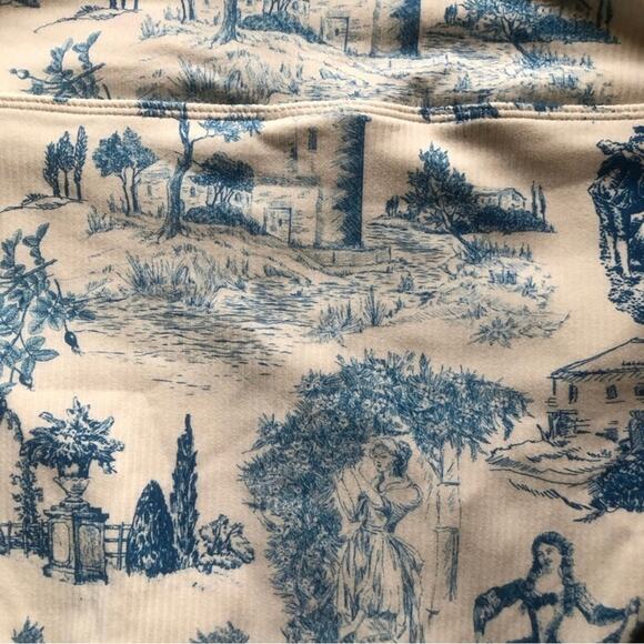 Gianni Bini NWT Ivory And Blue Historical Print High Waist Bikini Bottoms XL - Picture 6 of 12